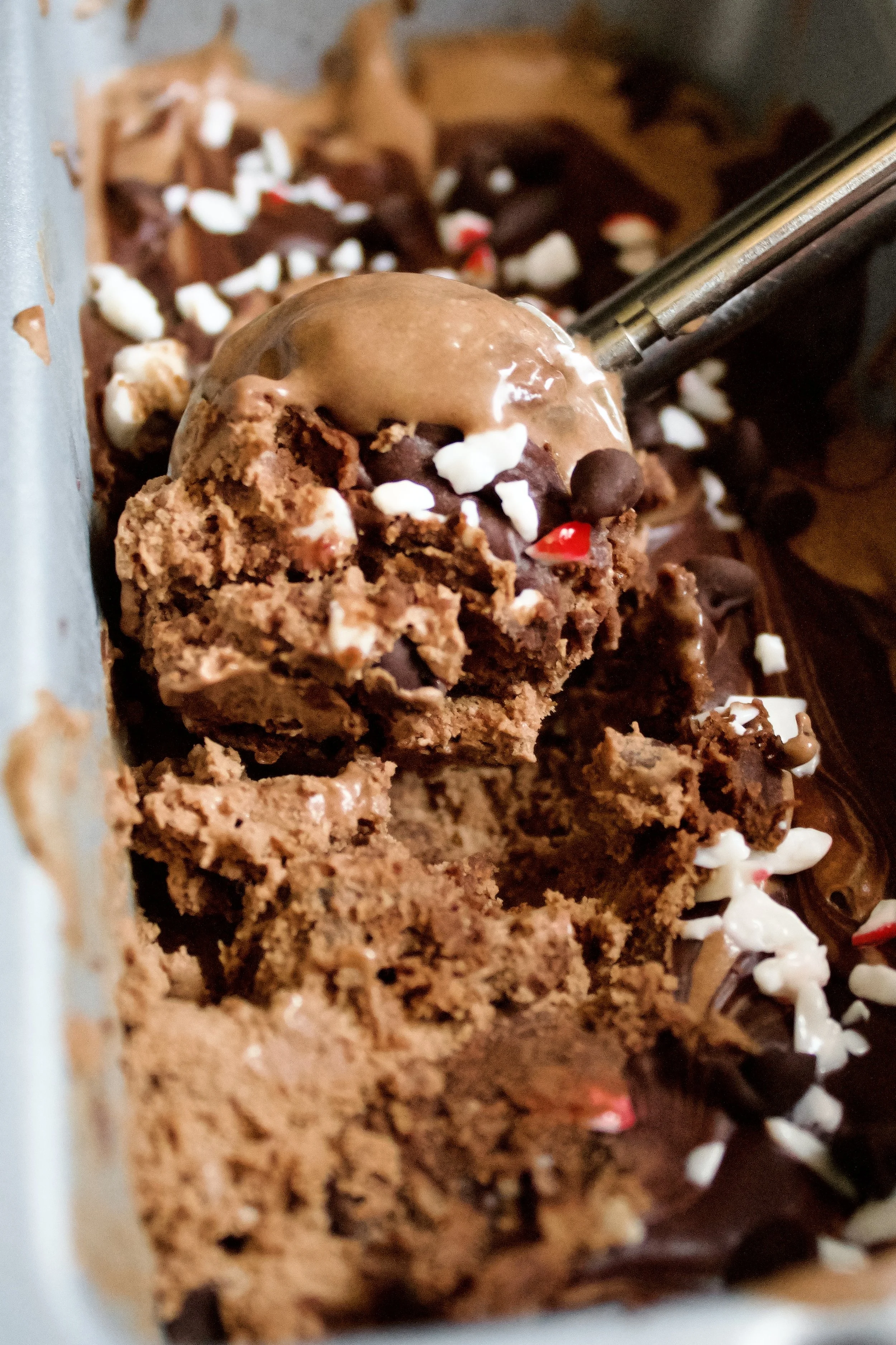 Triple Chocolate Candy Cane Ice Cream Poetry Pies